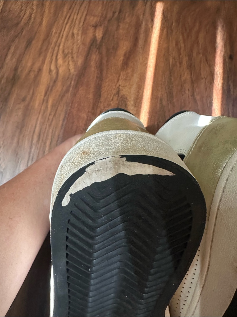 Vintage Havana High-Top Sneakers in Black and Cream - Picture 8 of 9